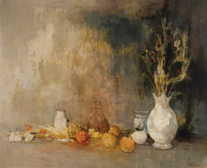 Still-life with white pot , 1967  