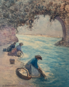 Washerwomen Near the Bridge